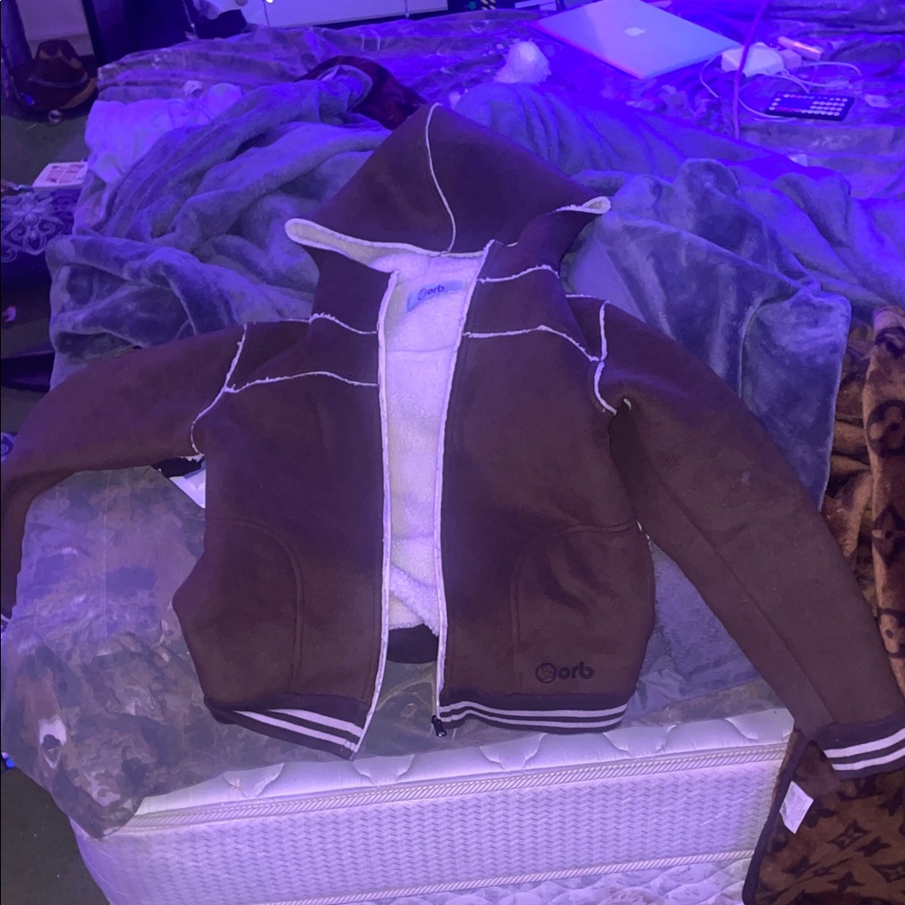 Orb Brown Hooded Jacket for Women